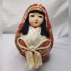Japanese Hime Daruma Empress Doll Figure 8" Tall